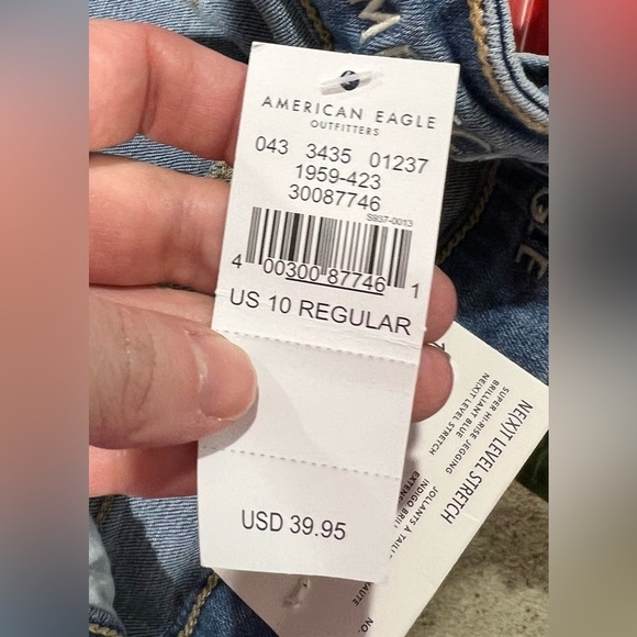 NEW‎ NWT women’s jeans 10/30 regular high rise stretch AEO American eagle - Picture 6 of 8